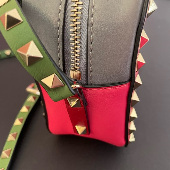 VALENTINO Colorblock Rockstud Camera Bag AUTHENTICATED HARD TO FIND Multi Color! - Picture 13 of 13